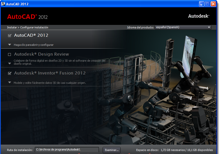 Autodesk AutoCAD 2012 Espaol [32 Bits & 64 Bits]